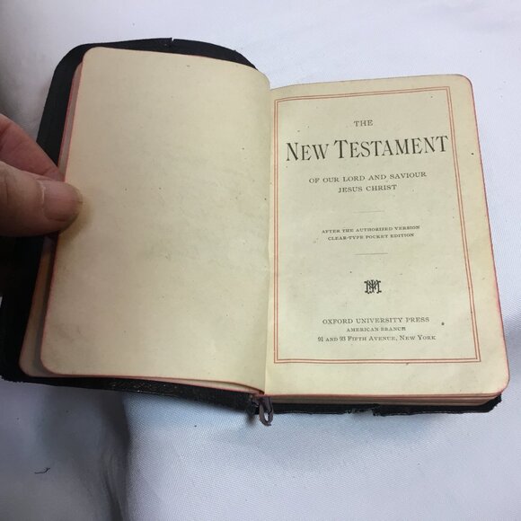 The Marked New Testament 1899 Leather Oxford Size Of Our Lord And Savior Jesus - Picture 10 of 14
